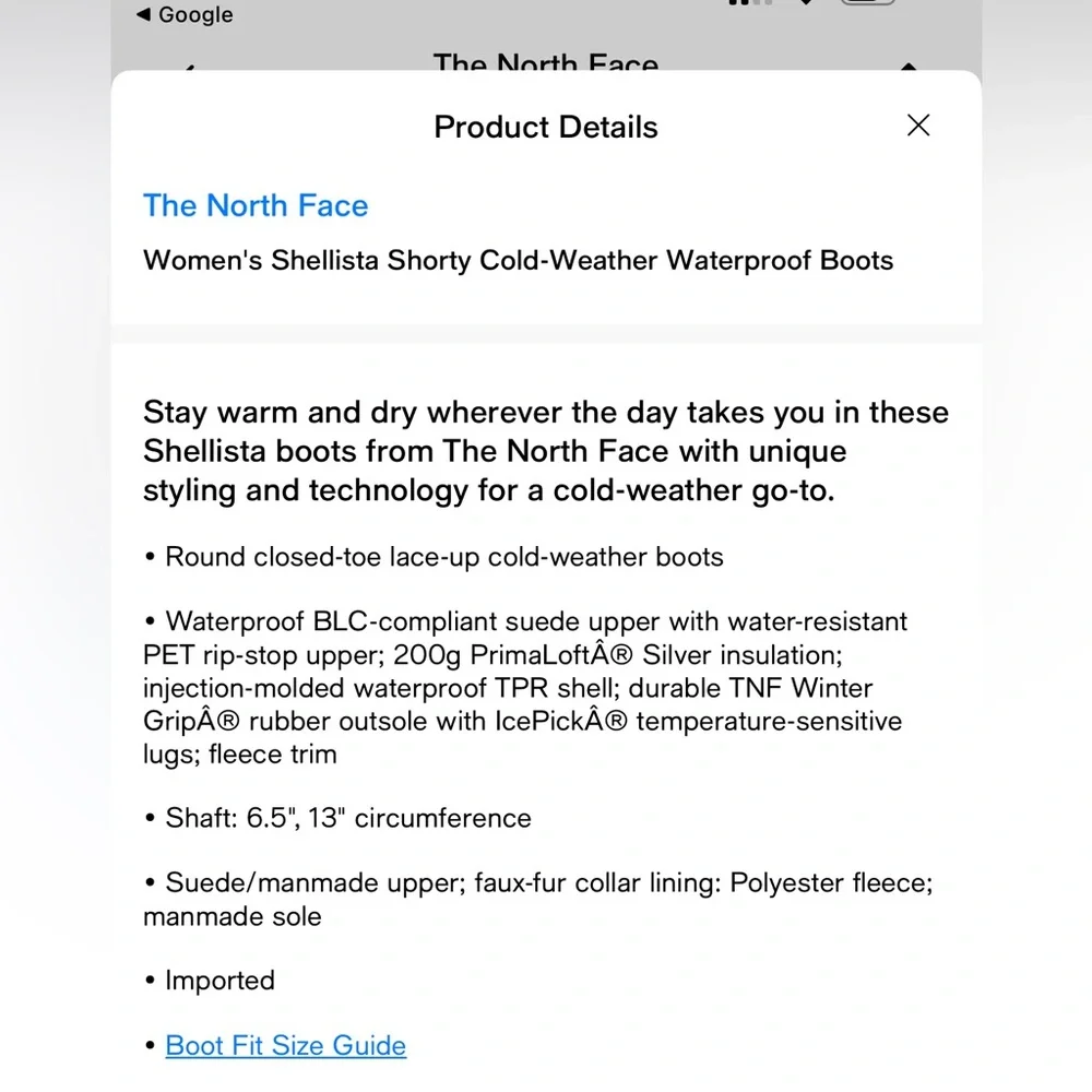 The North Face Women's Shellista II Shorty Boots - Black and Gray - Picture 10 of 10